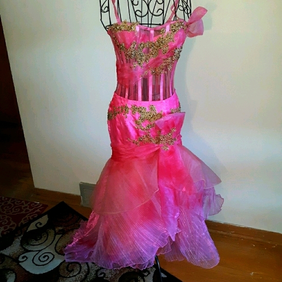 Haute Couture by Sherry Dresses & Skirts - Hot Pink Bustier w/Tulle Ruffled Skirt
